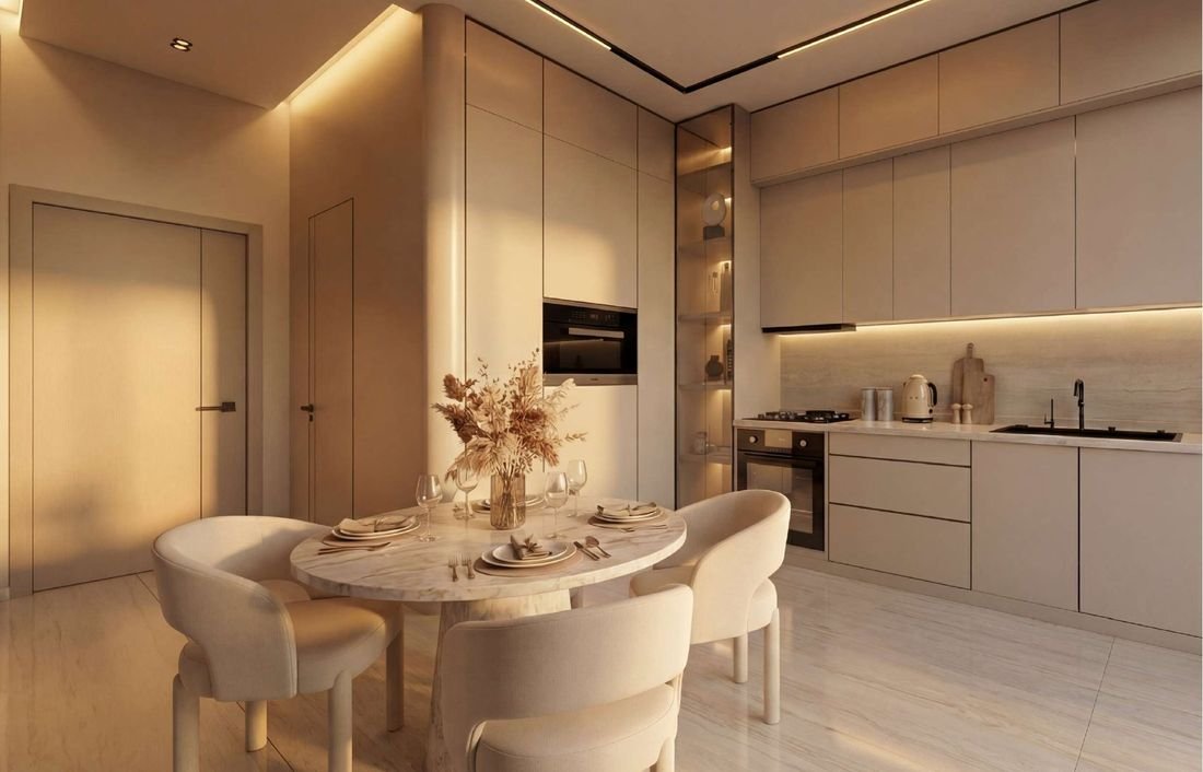 Kitchen and dining area